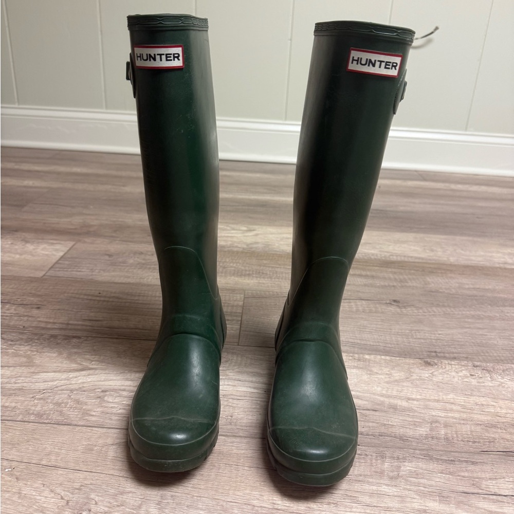 Hunter Dark Green Waterproof Boots